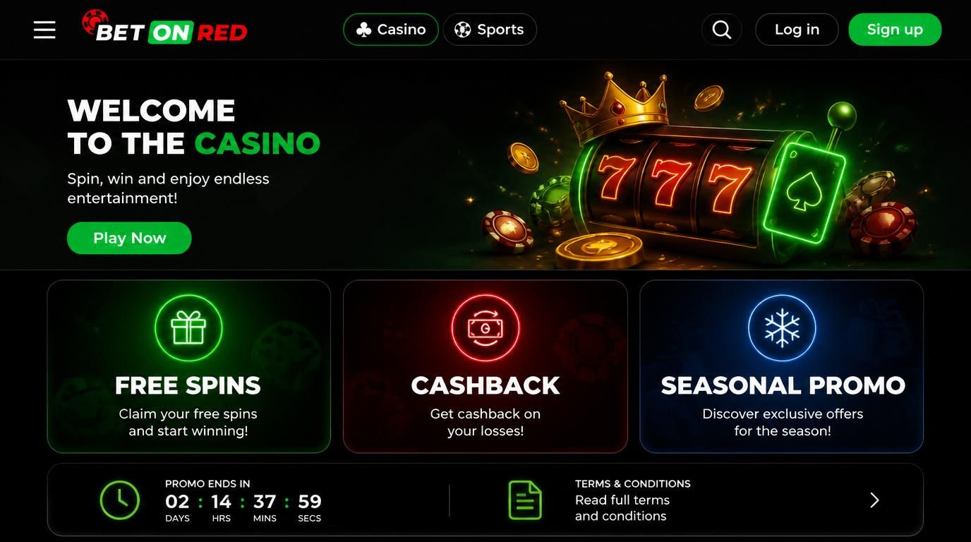Different bonus types: free spins, reloads and cashback with conditions